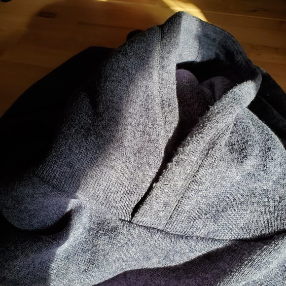 Quiksilver Heather Blue Knit Pullover Hoodie Men's Small - Picture 6 of 7